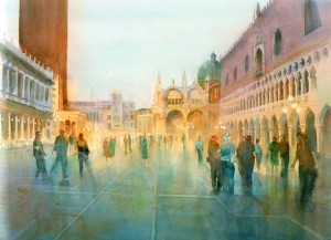 Impressions of Venice watercolour 23"X17"