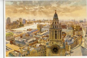 Westwards from St Pauls watercolour 24"X18"